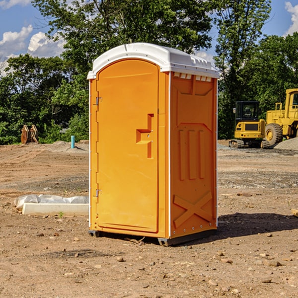 how often are the porta potties cleaned and serviced during a rental period in Ashford Washington